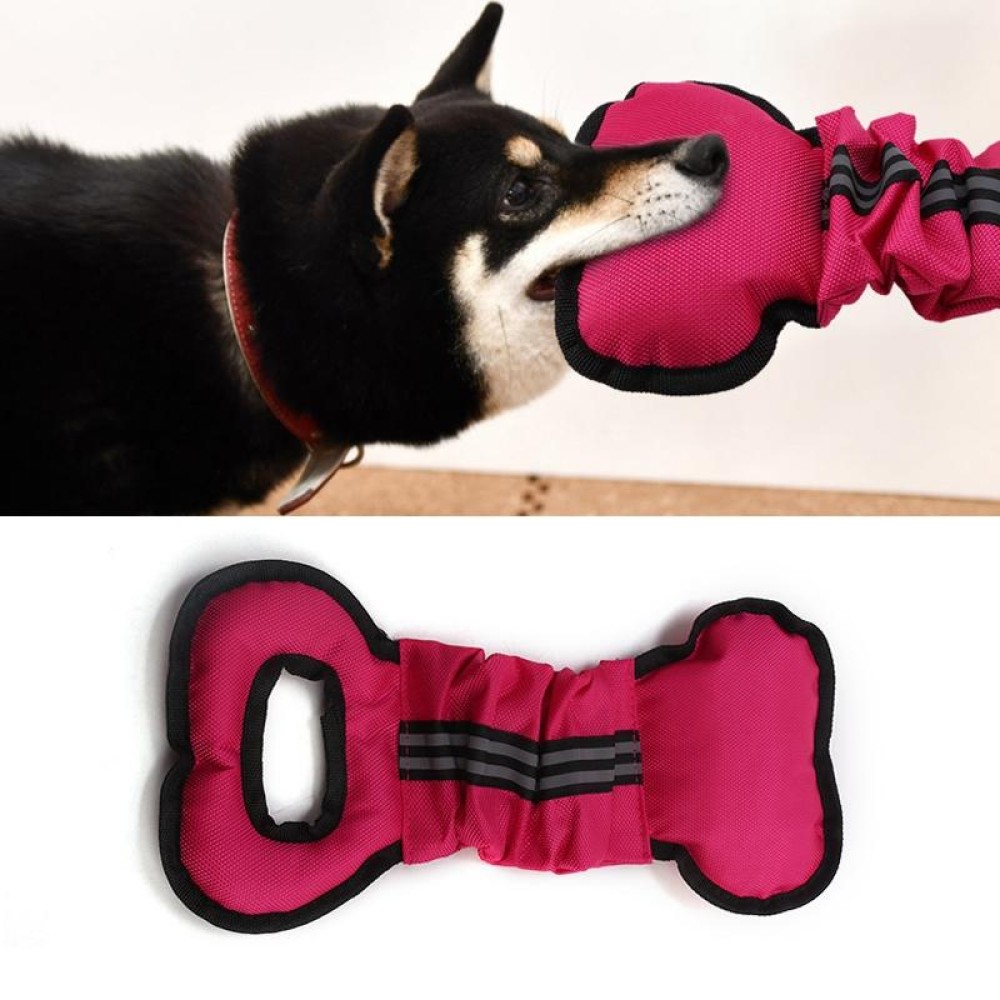 Oxford Cloth Dog Bite Stick Pet Training Toy(Rose Red)
