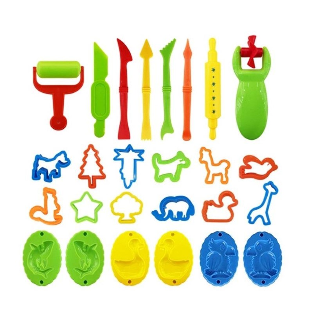 26pcs/set Children Pretend Play Toys DIY Color Mud Mold Set(Style 1)
