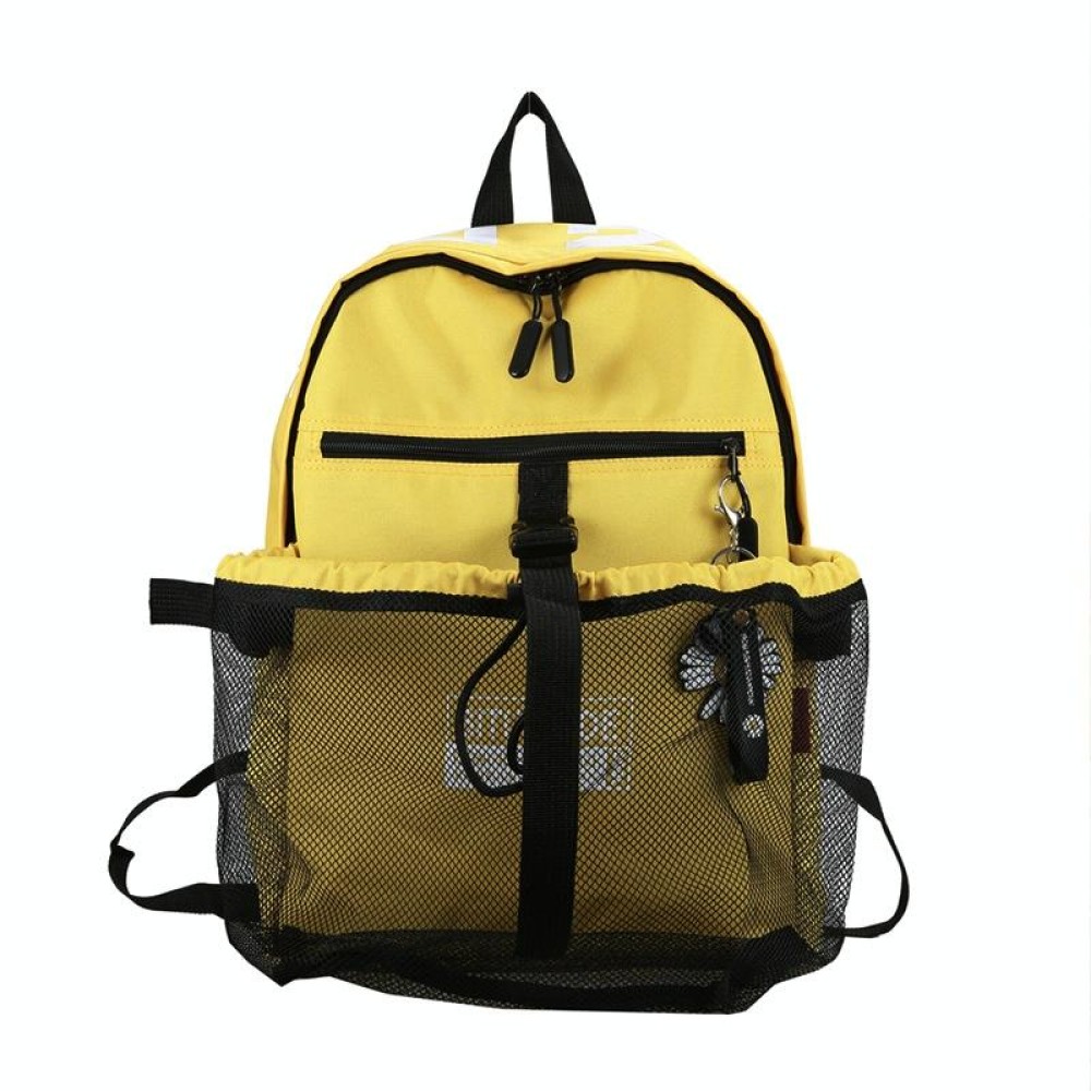 Spring Rope Basketball Bag Multifunctional Training Backpack Hand Lifting Capacity Sports Bag(Yellow)