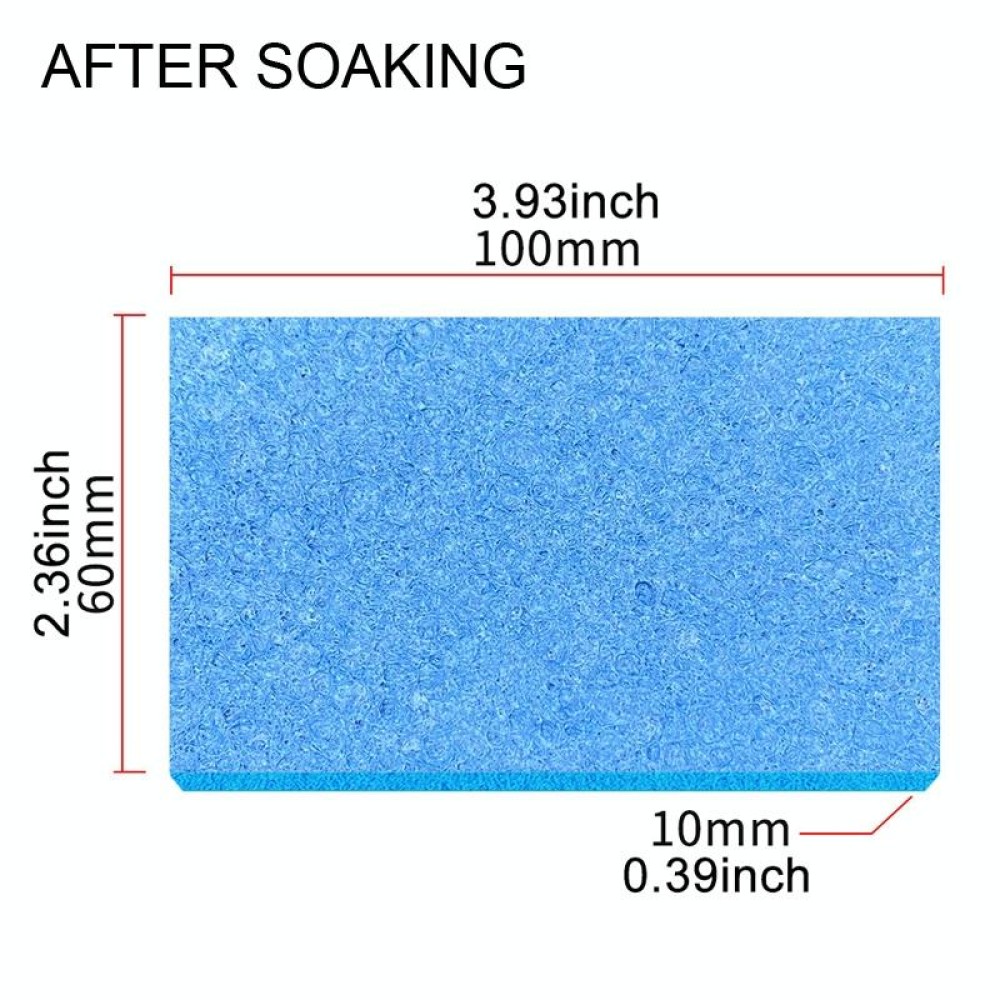 20pcs Remove Tin Solder Bubble Sponge Phone Repair Soldering Iron Cleaning Sponge(Blue)