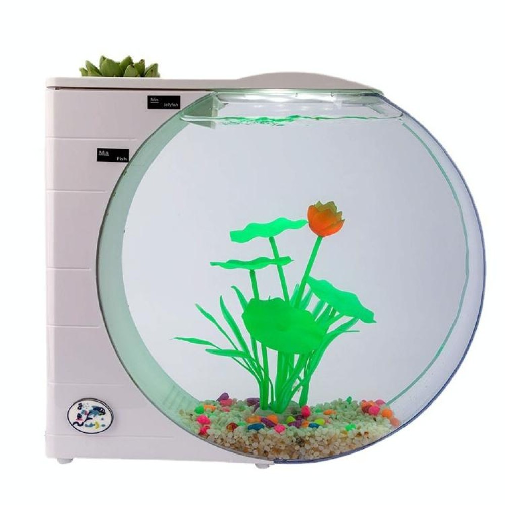 USB Jellyfish Fish Tank Multifunctional Electronic Mini Jellyfish Box(White)