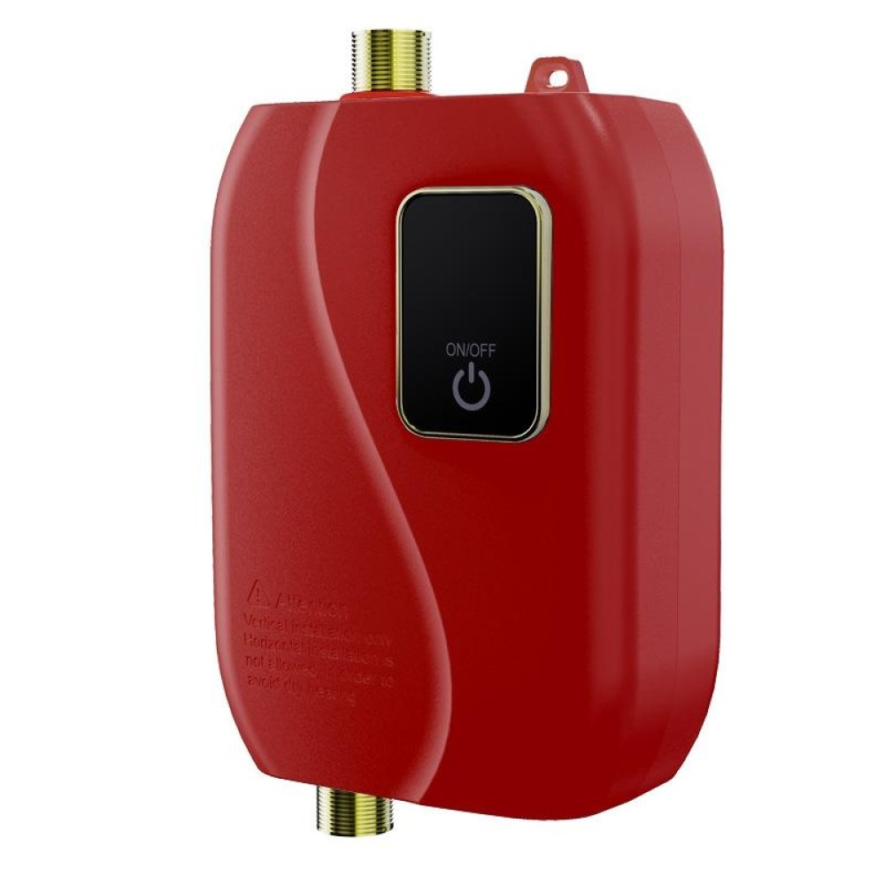 Instant Water Heater Mini Kitchen Quick Heater Household Hand Washing Water Heater EU  Plug(Brick Red)