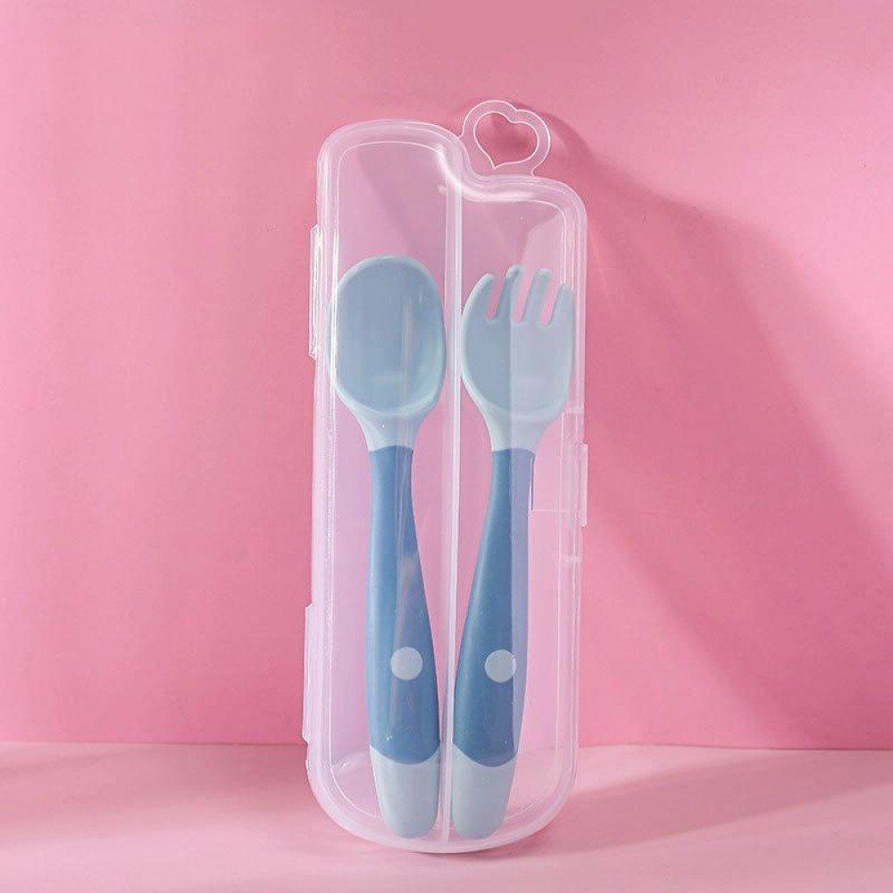 Children Eating Training Tableware Baby Bendable Silicone Soft Spoon, Color: Boxed Green