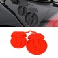 For Tesla Model3/Y 2pcs Charging Port Silicone Dustproof Waterproof Cover, Color: Conjoined Red
