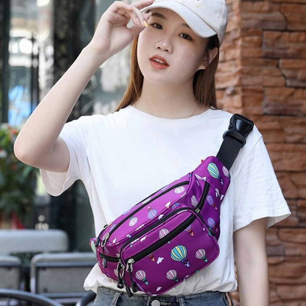 Y051 Women Summer Crossbody Waist Bag Large Capacity Cell Phone Bag(Balloon Purple)