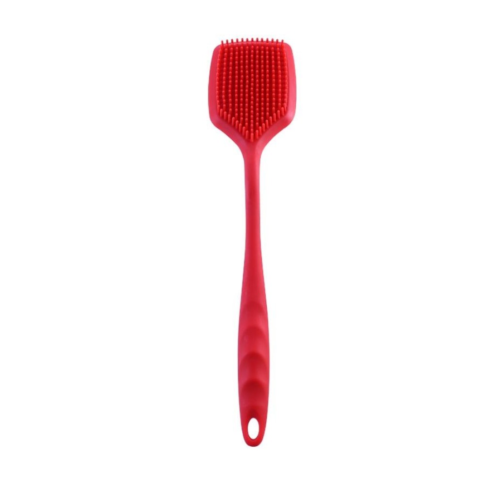 ZYA-251 Silicone Integrated Pot Scrubbing Brush Household Kitchen Cleaning Brush Dishwashing Brush(Red)