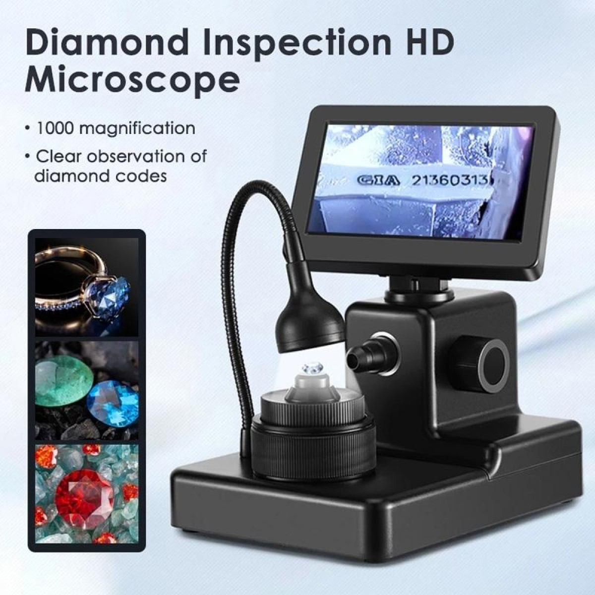 HJ1000 50-1000X Diamond Waist Code Microscope GIA Jewelry Waist Code Instrument