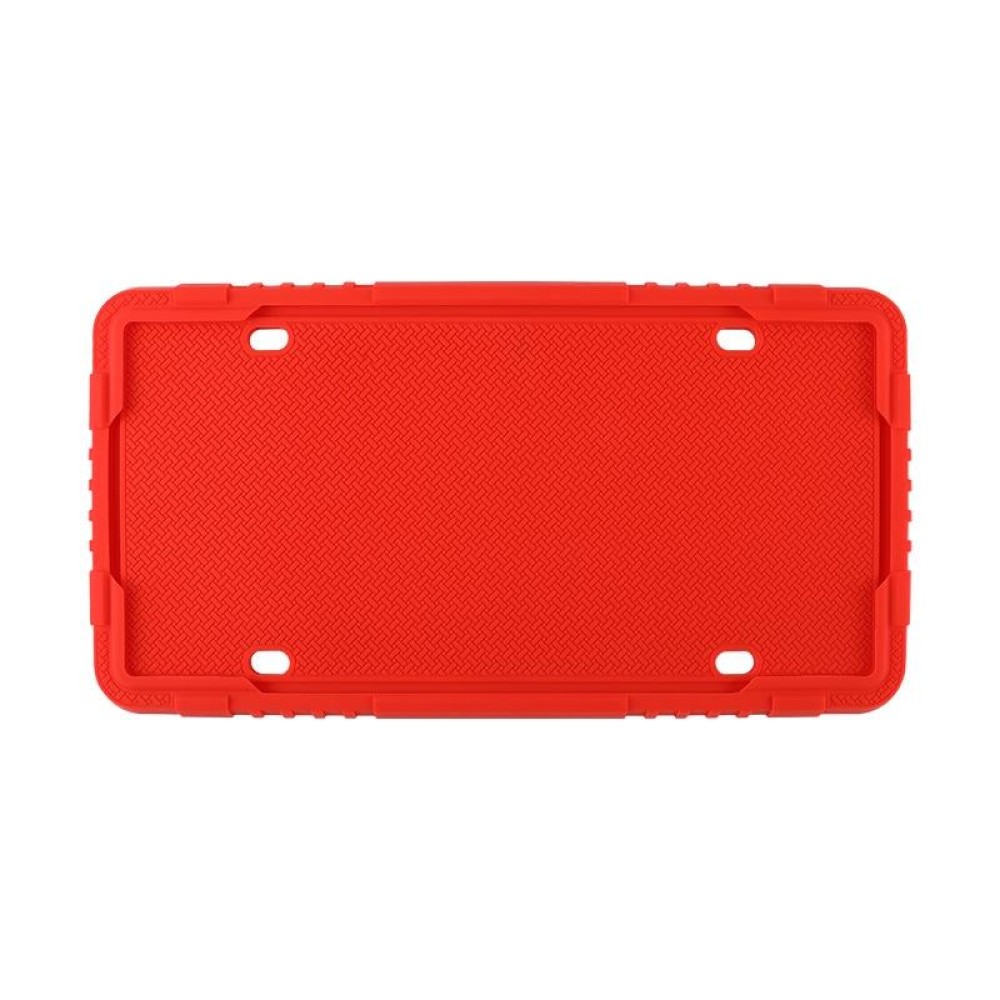 For North American Models Silicone License Plate Frame, Specification: 1pcs Red