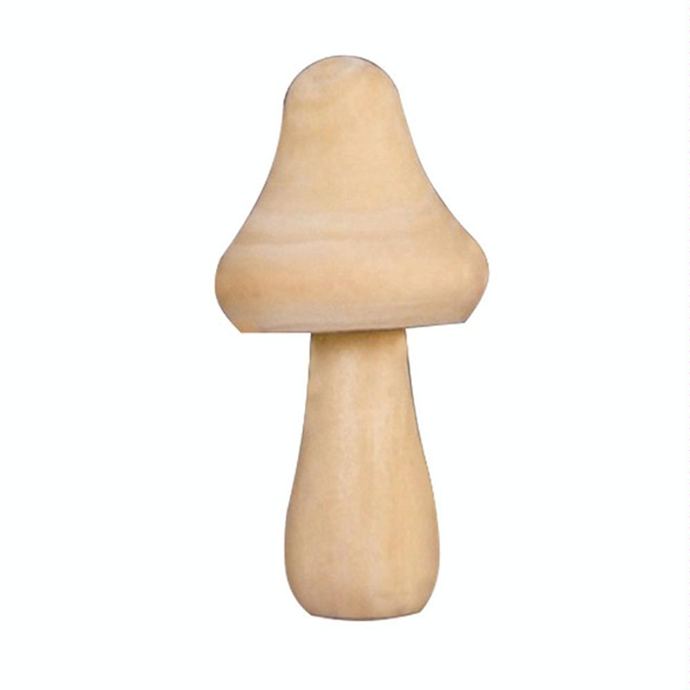 210143E Wooden Mushroom Head DIY Painted Toys Children Early Education Household Decorative Ornaments