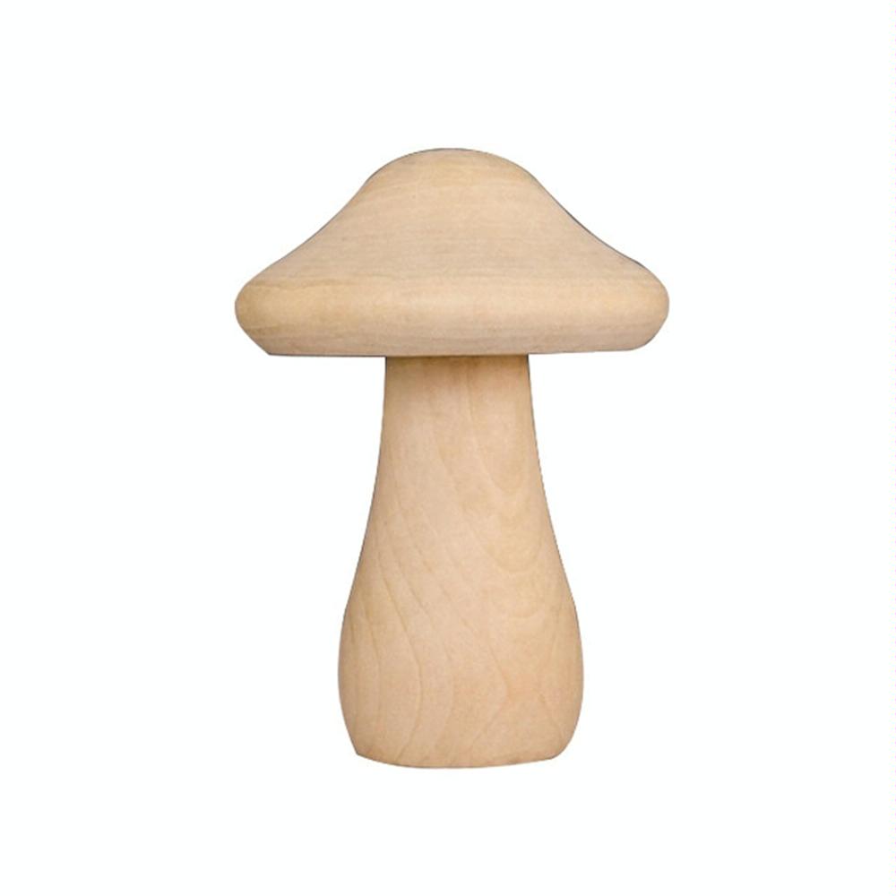 210143K Wooden Mushroom Head DIY Painted Toys Children Early Education Household Decorative Ornaments