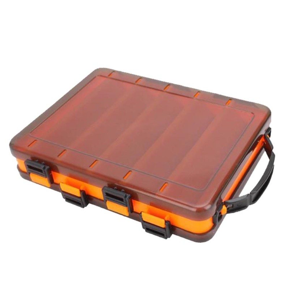 HB326 10 Grids Double Side Luya Tool Box Translucent Bait Organizer(Orange)