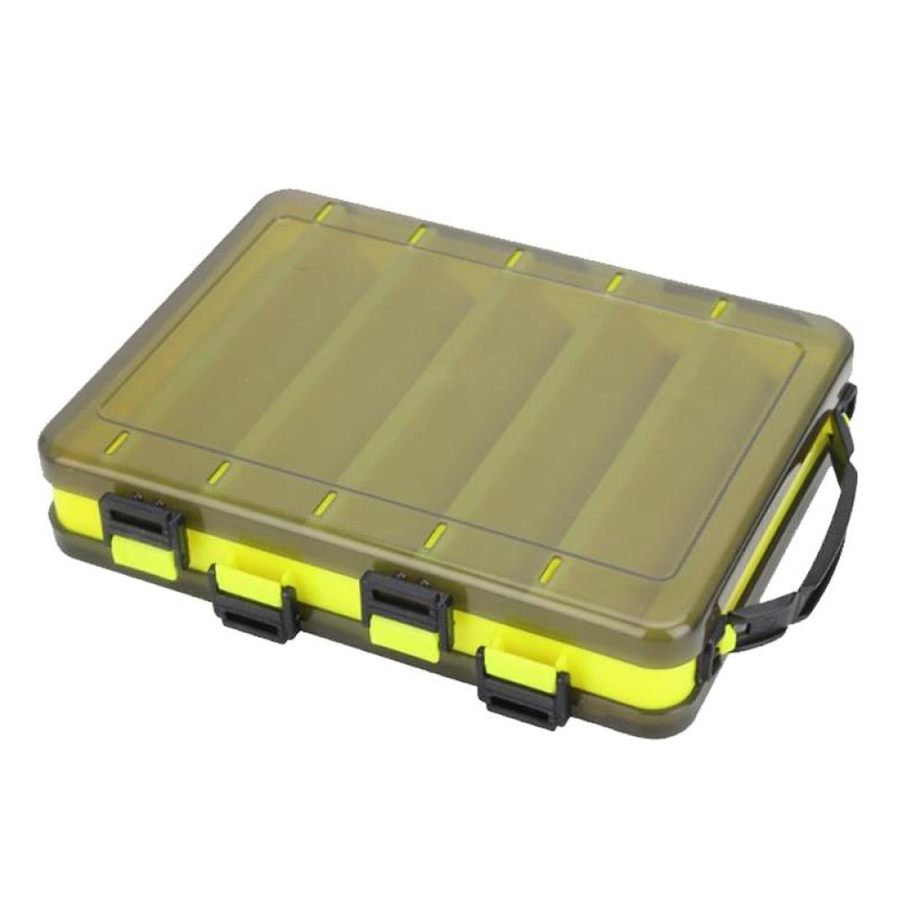 HB327 14 Grids Double Side Luya Tool Box Translucent Bait Organizer(Yellow)