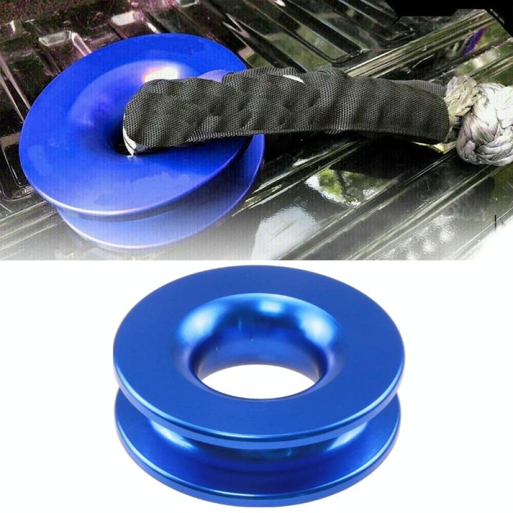 Aluminum Snatch Recovery Ring For 3/8" & 1/2" Rope(Blue)
