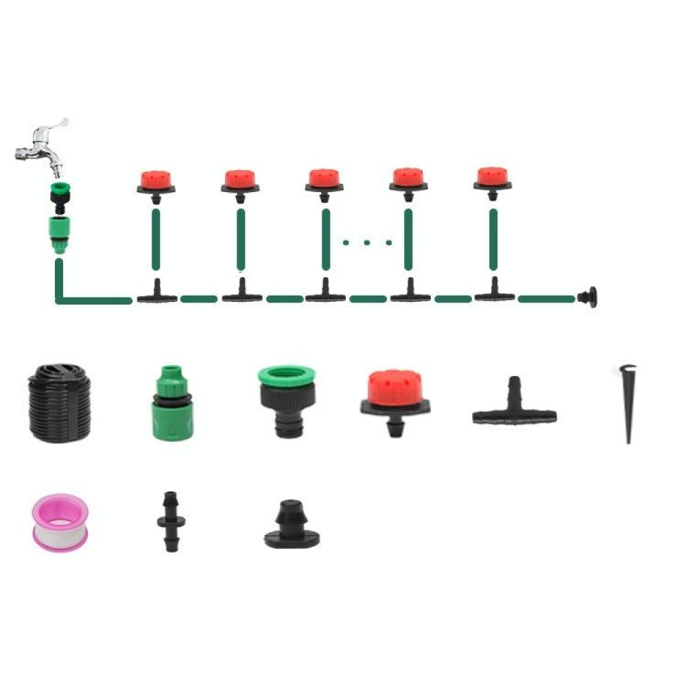 5m Kit Hose Drip Irrigation System Plant Watering Set 360 Degree Adjustable Drippers