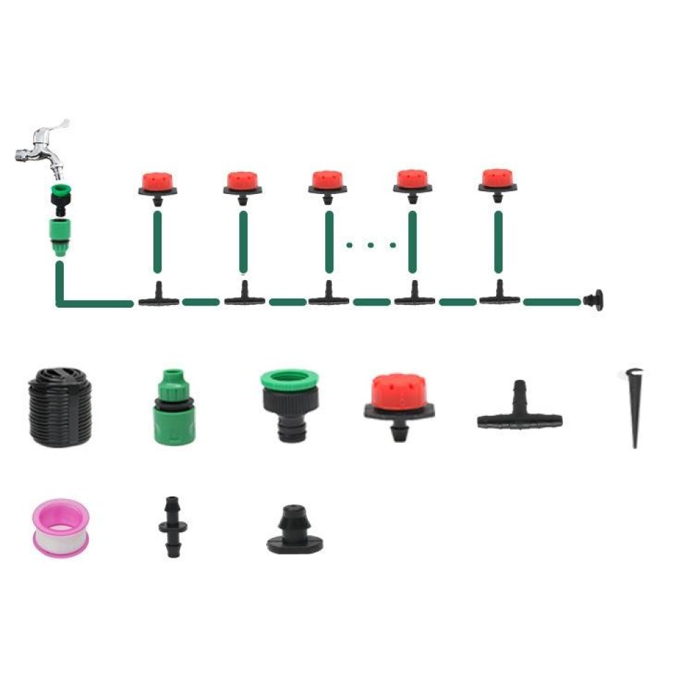 10m Kit Hose Drip Irrigation System Plant Watering Set 360 Degree Adjustable Drippers
