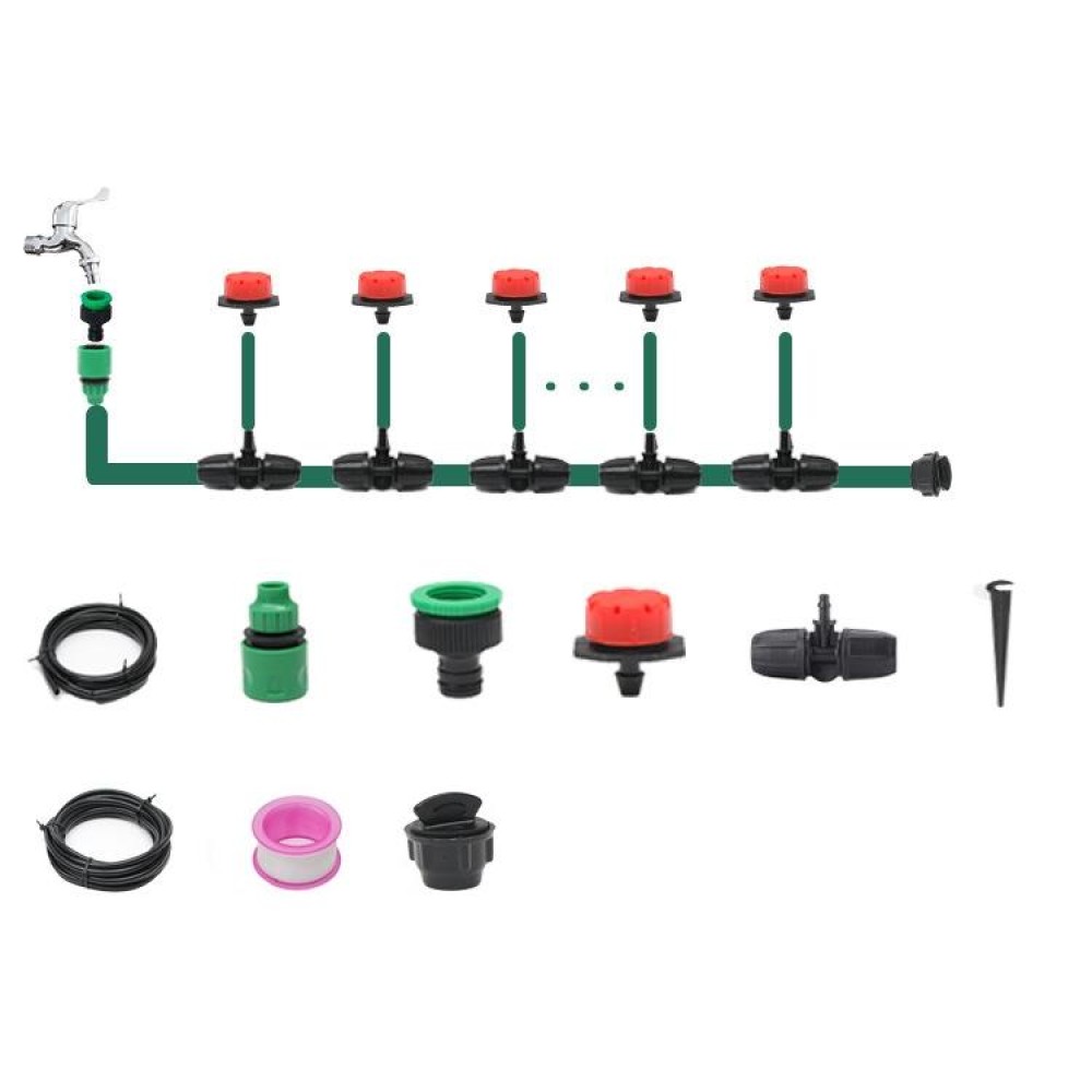 25m Kit Hose Drip Irrigation System Plant Watering Set 360 Degree Adjustable Drippers