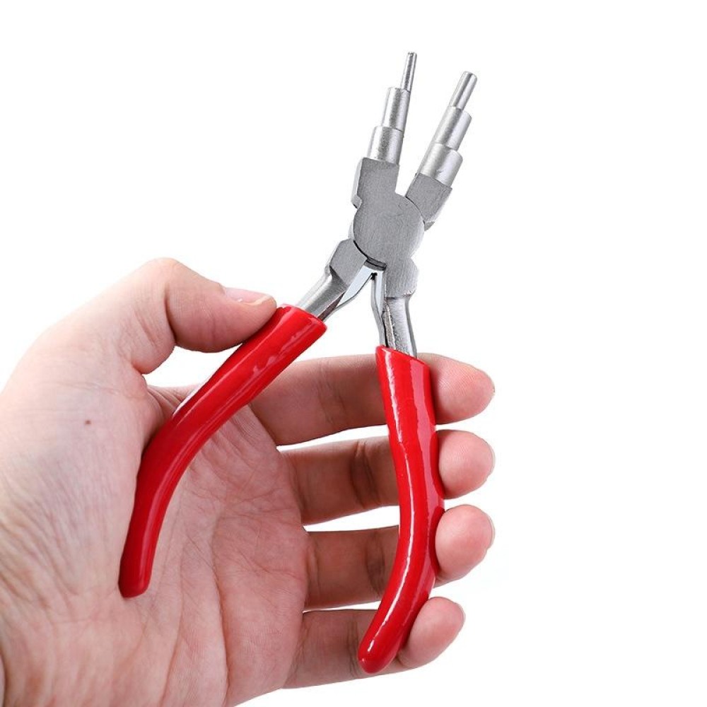 Handmade Jewelry Plier Nylon Accessories DIY Tools Wire Wrap Clamp, Style: Red 6-section Plier