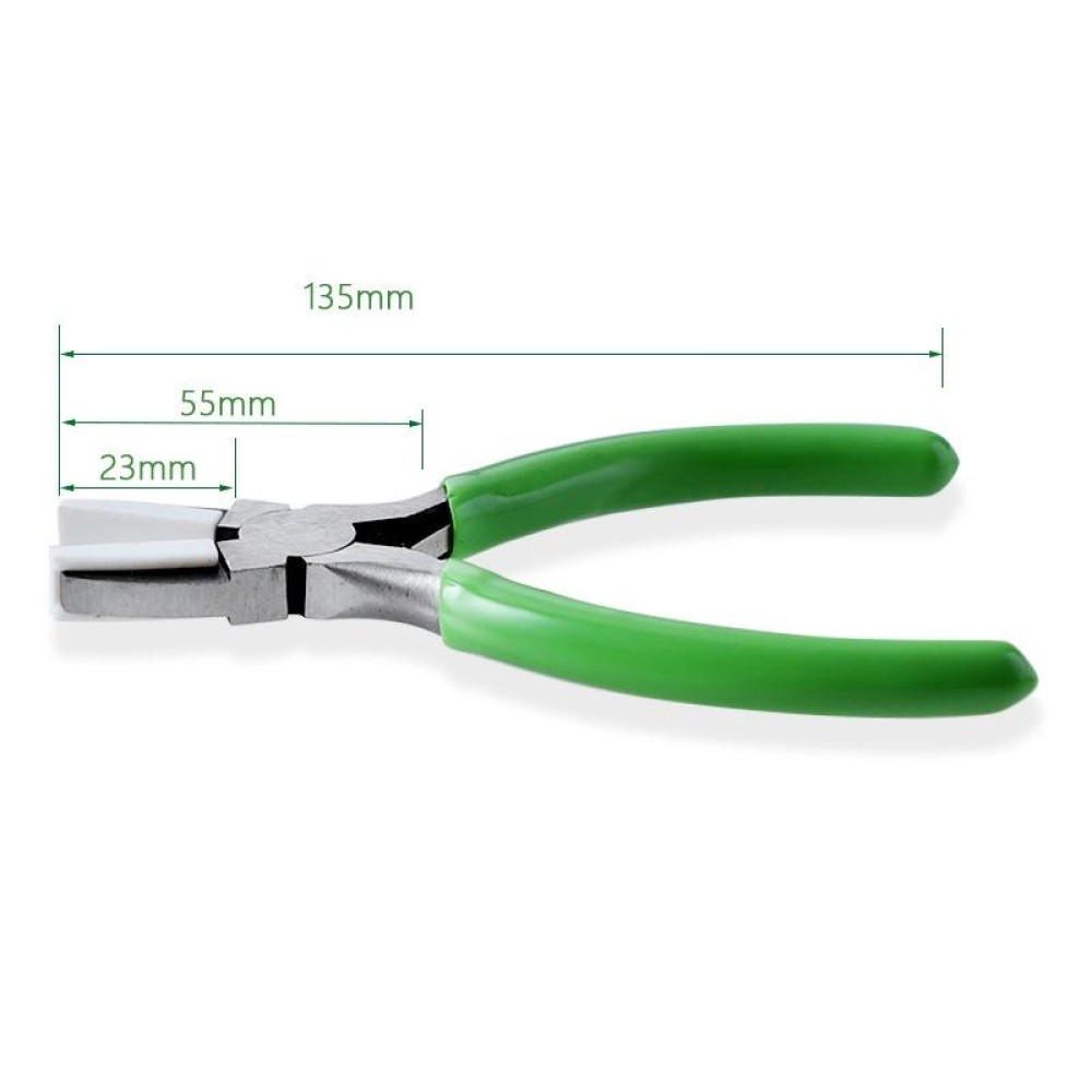 Handmade Jewelry Plier Nylon Accessories DIY Tools Wire Wrap Clamp, Style: Green Flat Jaw Plier