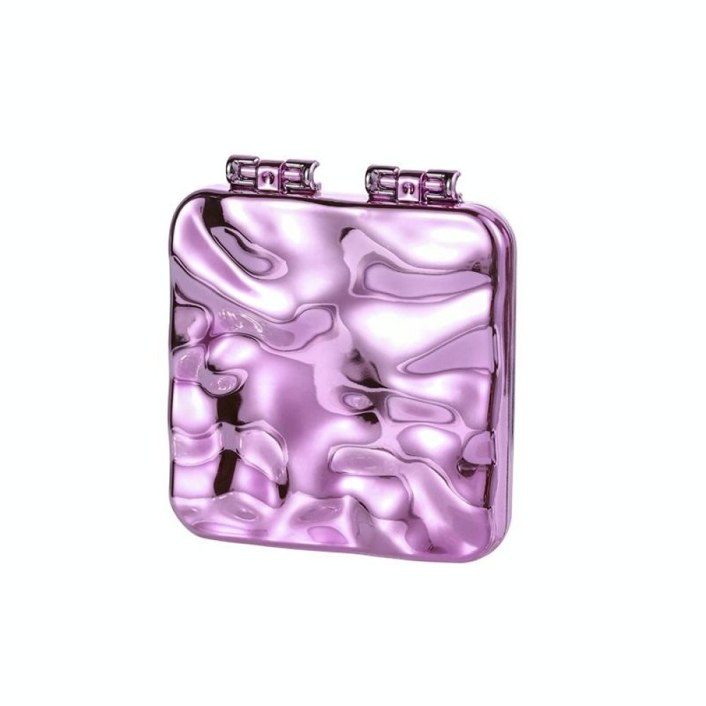 Desktop Mini Electroplating Makeup Double-sided Mirror For Ladies(Purple)