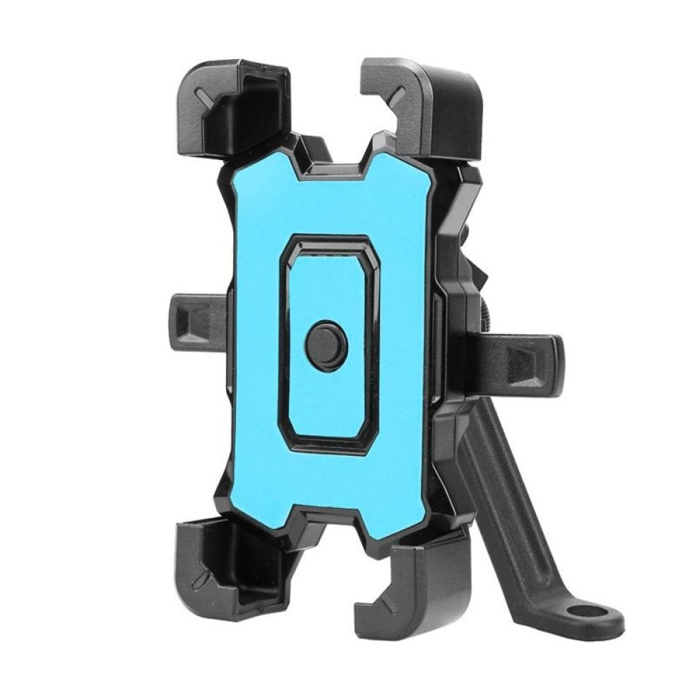 Electric Bike Motorcycle Bicycle Riding Shockproof Navigation Bracket, Color: Blue For Rearview Mirror