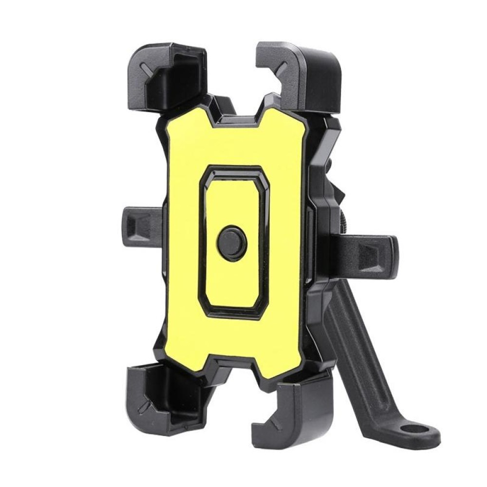Electric Bike Motorcycle Bicycle Riding Shockproof Navigation Bracket, Color: Yellow For Rearview Mirror