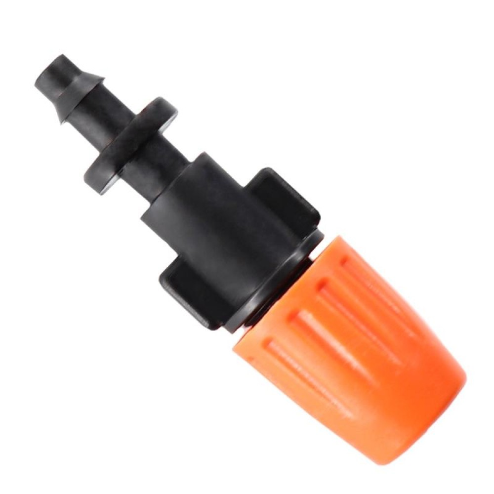 20pcs TF-118 Gardening Irrigation Drip Irrigation System Set Accessories 6mm Single Hook Connection 4/7mm Capillary (Orange)
