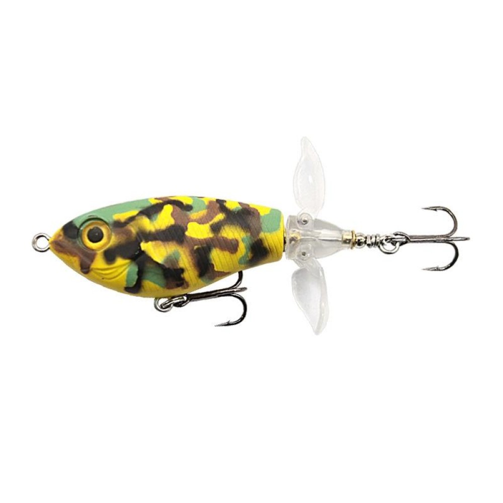 DF065 9g Double Paddle Tractor Surface Tether Roadrunner Fake Lure Long-distance Casting Lure(Camouflage)