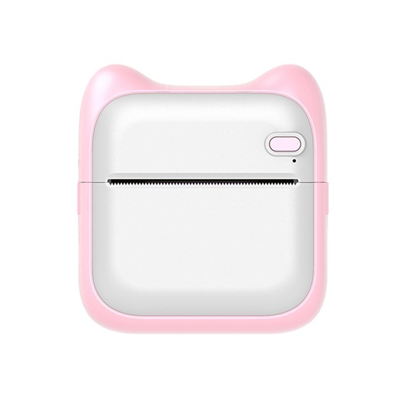 A31 Bluetooth Handheld Portable Self-adhesive Thermal Printer, Color: Pink+5 Rolls Printer Paper