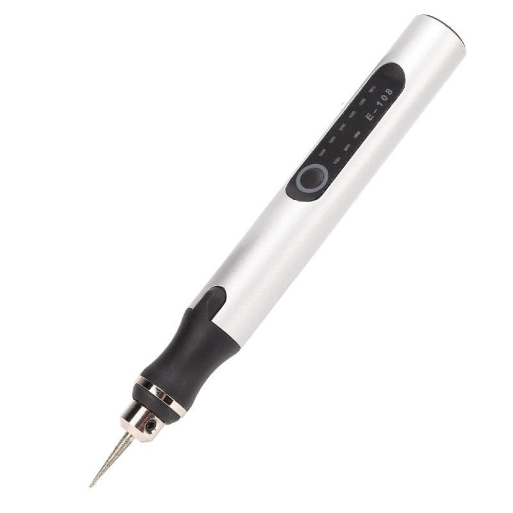 E108 38pcs/set Portable 2.35MM Chuck Mini Electric Drill Pen(Silver)