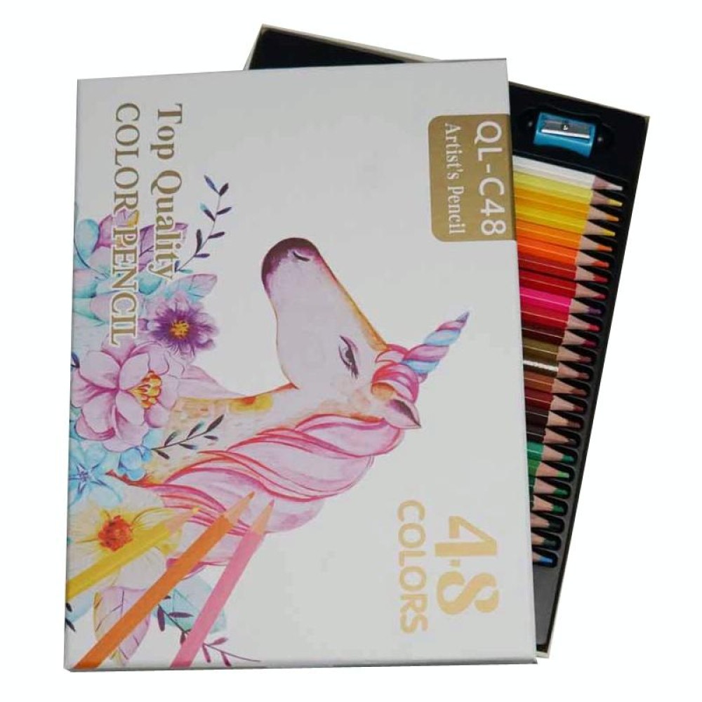 48 Colors Oil Colored Pencil Art Hand Drawn Set