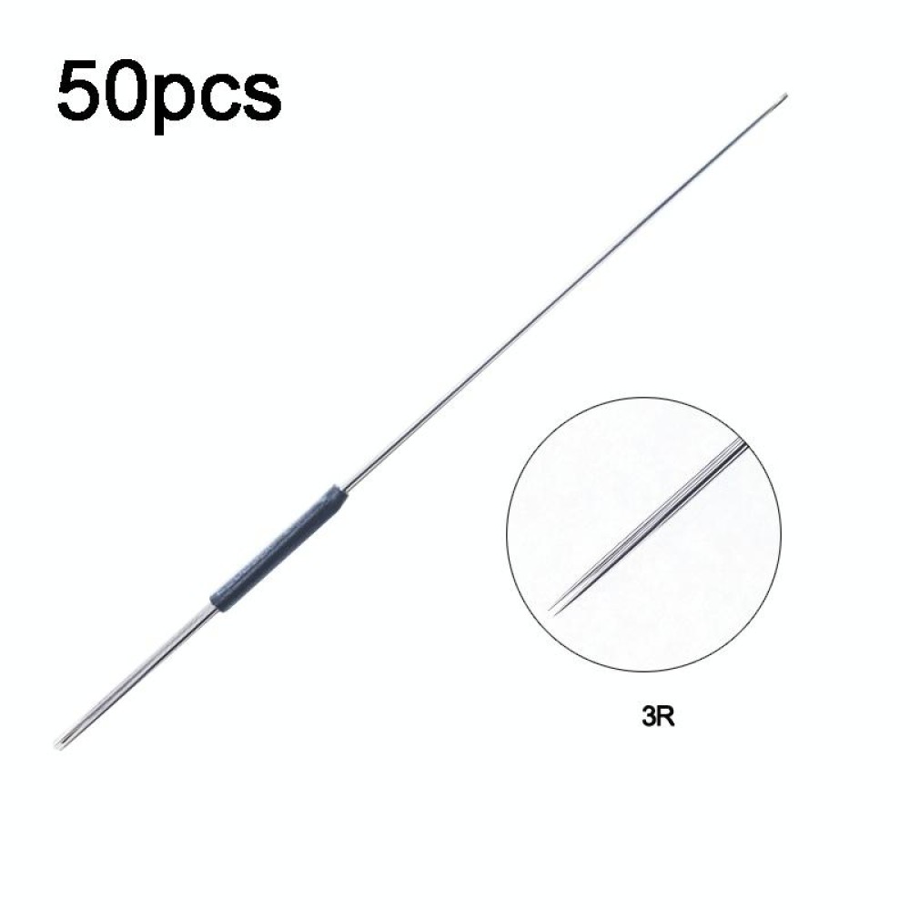 50pcs 3R 0.35 x 50mm Disposable Tattoo Needles Agujas Microblading Permanent Makeup Machine Needle