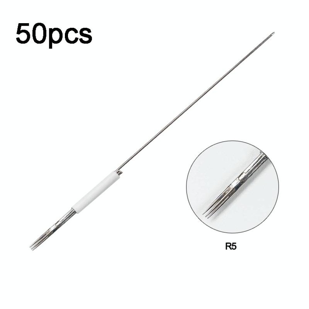 50pcs 5R 0.35 x 50mm Disposable Tattoo Needles Agujas Microblading Permanent Makeup Machine Needle