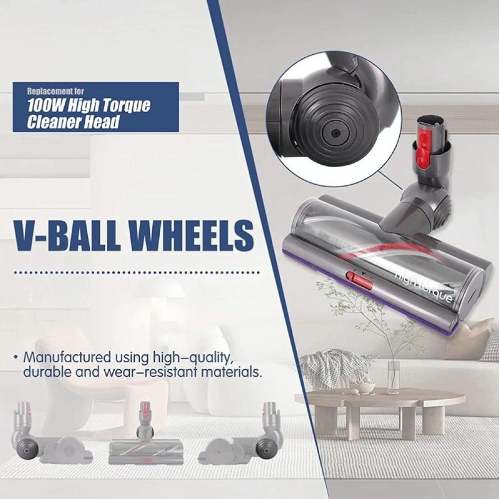 For Dyson V10 / V11 Vacuum Cleaner 100W High Torque Suction Head V-Ball Wheels