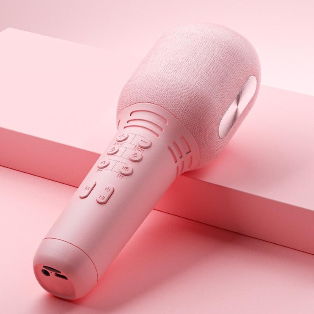 K9 Wireless Bluetooth Microphone Mobile Phone Sing Microphone(Pink)