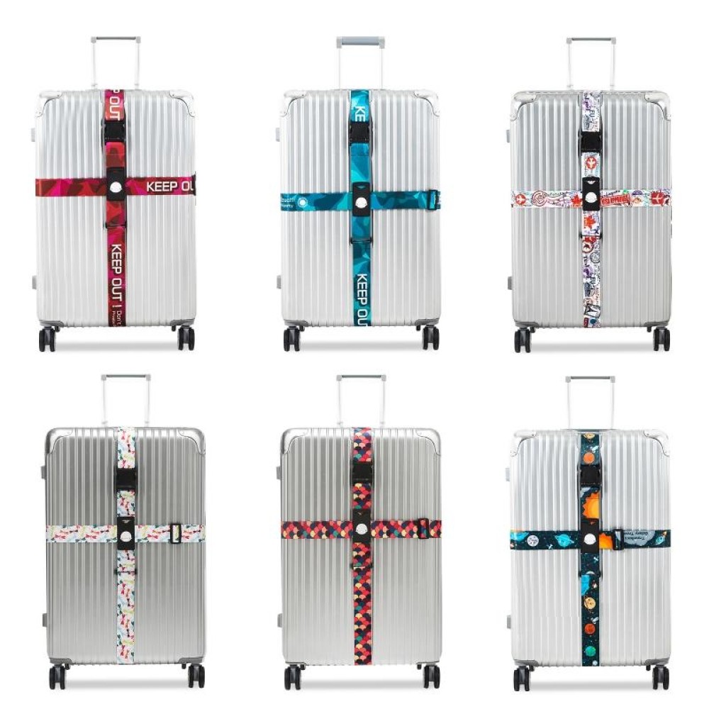 Luggage Cross Customs Lock Binding Strap, Color: Keep Out Red (Ordinary)