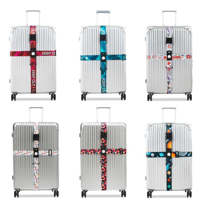 Luggage Cross Customs Lock Binding Strap, Color: Colorful Dragonfly (Ordinary)