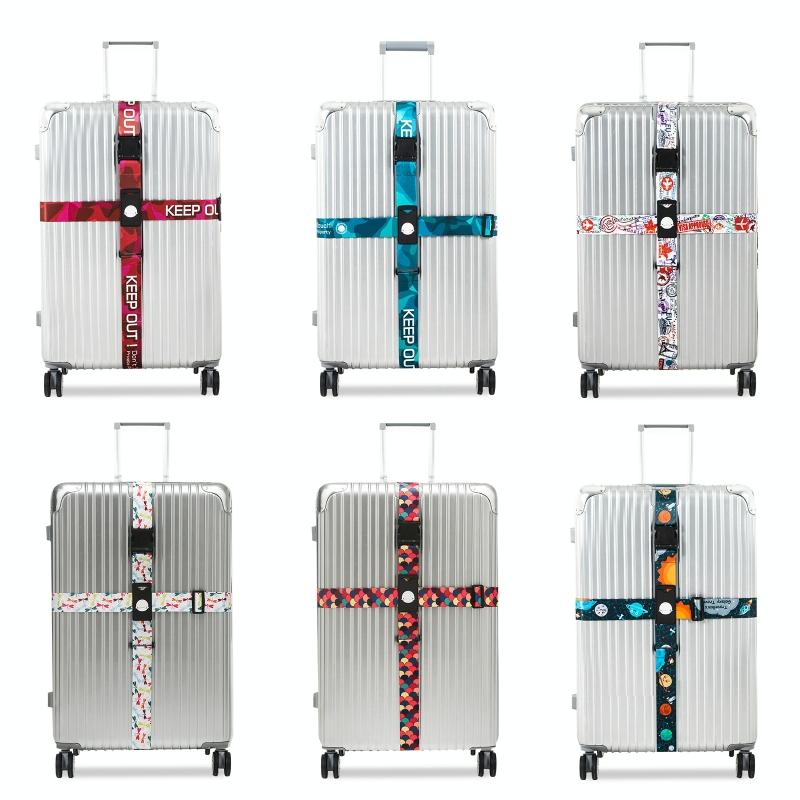 Luggage Cross Customs Lock Binding Strap, Color: Cartoon Planet (Ordinary)