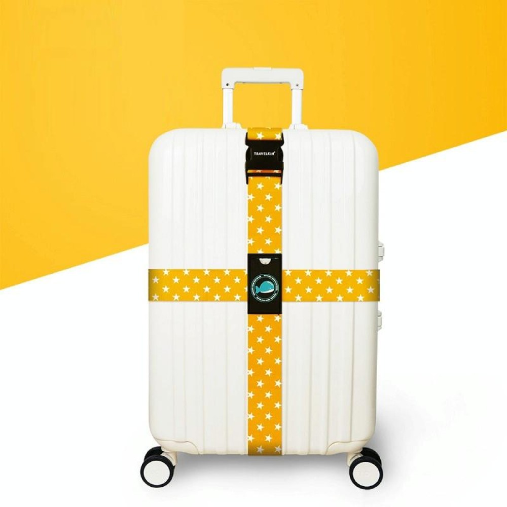 Cross Luggage Strap Without Combination Lock(Yellow Star)