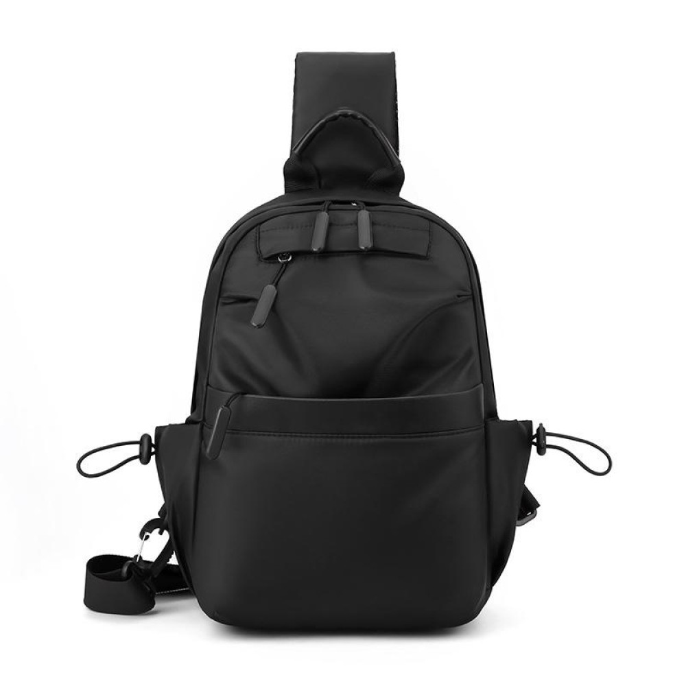 Men Messenger Large Capacity Sports Chest Bag(Black)