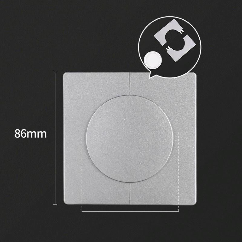 Square Air Conditioning Hole Decoration Cover Wall Hole Plug, Style: Split 5cm Silver