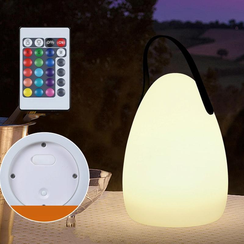 16 Colors LED Night Light with Handle Hanging Lantern USB Rechargeable Table Lamp(Egg-shaped)