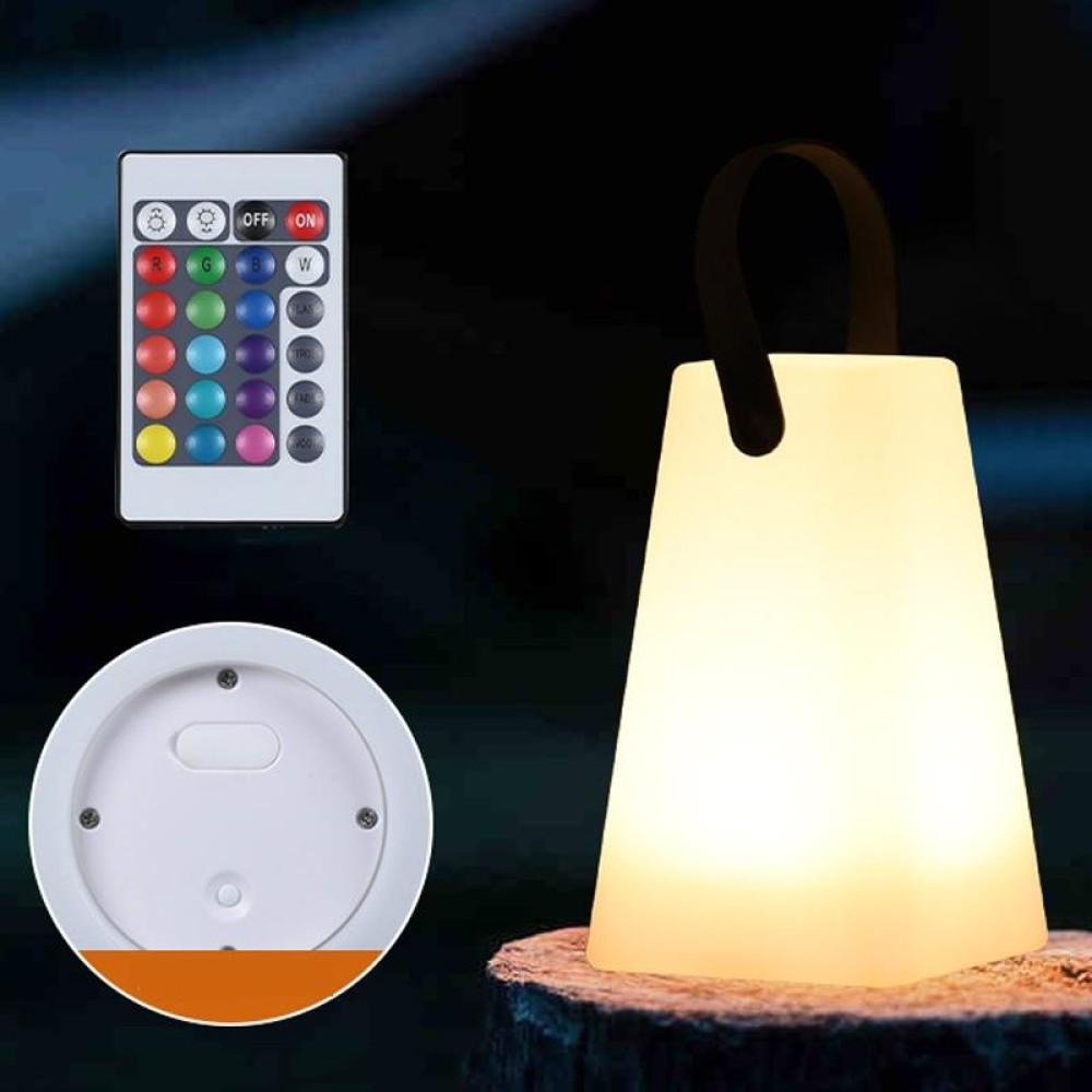 16 Colors LED Night Light with Handle Hanging Lantern USB Rechargeable Table Lamp(Square)