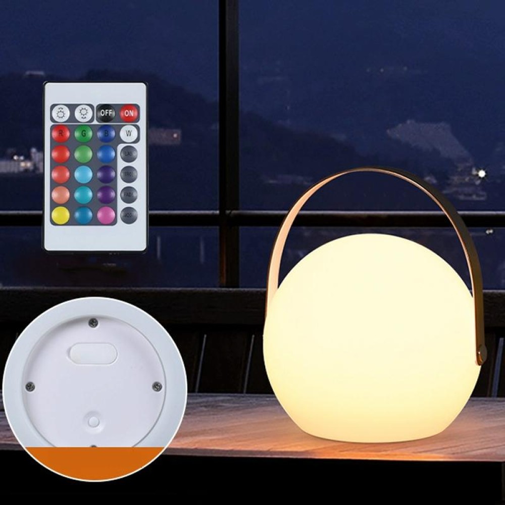 16 Colors LED Night Light with Handle Hanging Lantern USB Rechargeable Table Lamp(Ball)