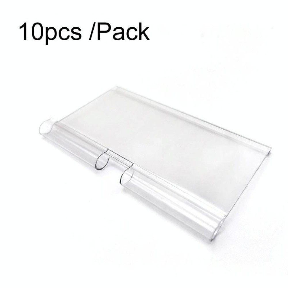 10pcs /Pack 42 x 80mm Supermarket Double Line Price Tag Display
