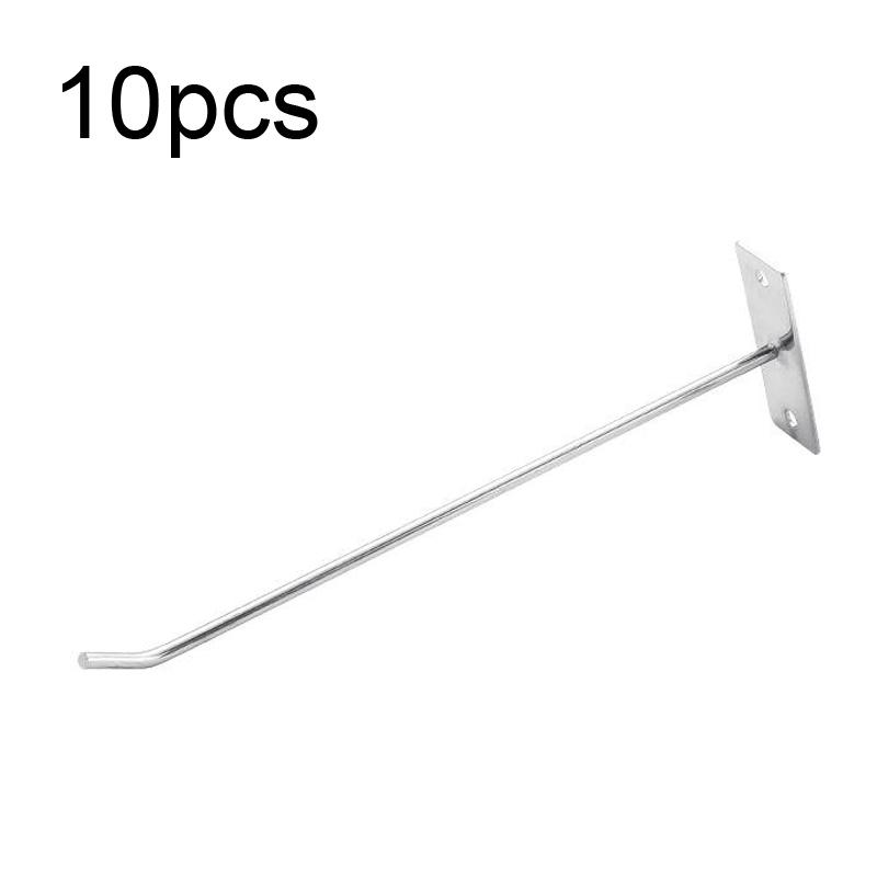 10pcs 4mm Thick Nail Wall Display Jewelry Hooks Single Wire Hook, Length: 10cm