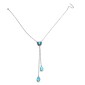 Personalized Sky Blue Heart Gemstone Pendant Necklace for Women
