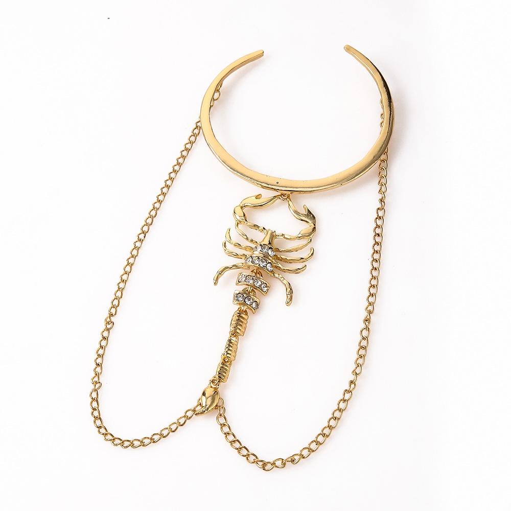 Gothic Diamond Scorpion Armband Retro Geometric Jewelry(Gold)