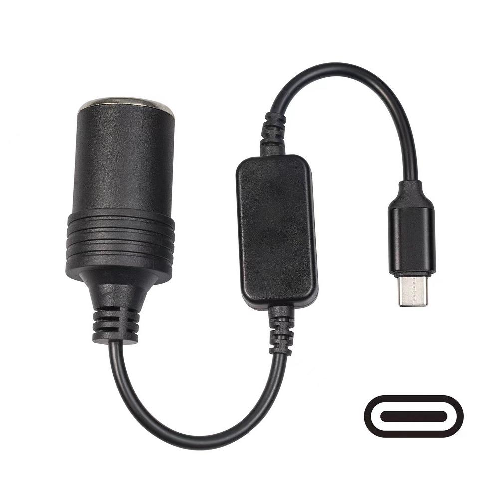 1.2m 12W Power Driving Recorder TYPE-C to Cigarette Lighter Socket