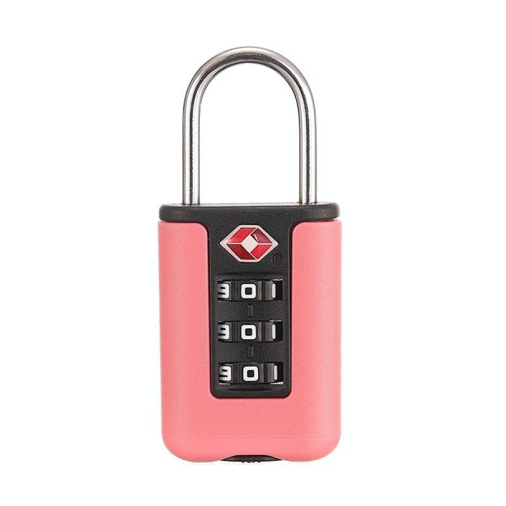 TSA Customs Code Lock Travel Luggage Lock Mini Contrast Color Design Combination Padlock(Pink)