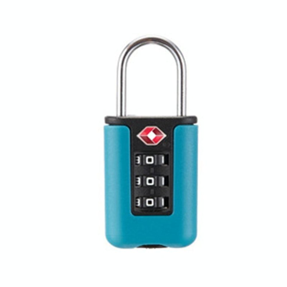 TSA Customs Code Lock Travel Luggage Lock Mini Contrast Color Design Combination Padlock(Lake Blue)
